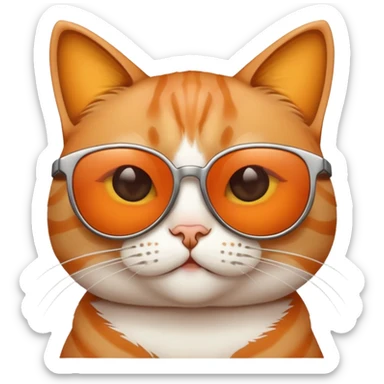Cat with sunglasses sticker