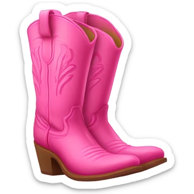 Pink cowboy boots  sticker