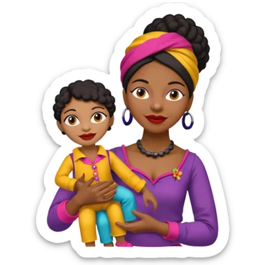 Street Puppet Performer black woman sticker