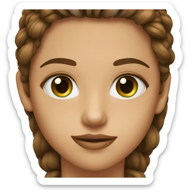 13 year old with brown hair green eyes big lips and tanned sticker