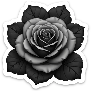 Black rose emoji sticker