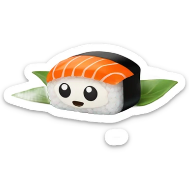 sushi on a plate sticker