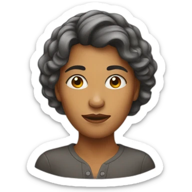 woman-with-her-hair-dishaved sticker