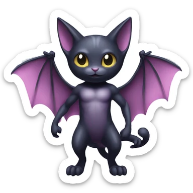 Dark-type-Psychic-type-Fakémon-Bat-Cat full body sticker