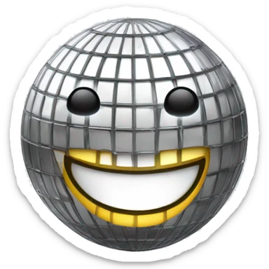 Discoball with smile sticker