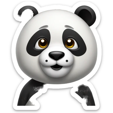 Panda ask something  sticker