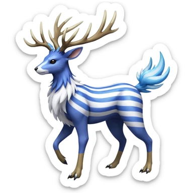 Xerneas-Raikou-Fakémon-hybrid-creature (full body)  sticker