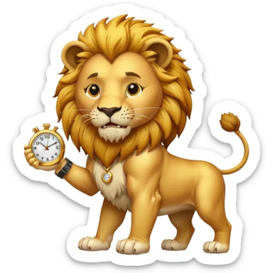 Lion eat Watch  sticker