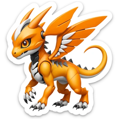 Meloetta-Wargreymon-Agumon-Pokémon-Digimon-Fakémon-fusion-hybrid-creature sticker