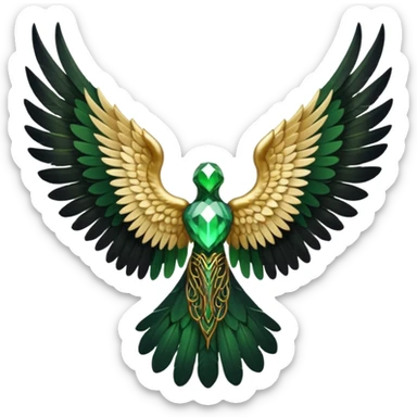 I would like to create unique wings I can use in my poem titles for the Archangels: Lucifer, Michael, Gabriel, Raphael, and Uriel. Please only include the WINGS portion and no body or head. sticker