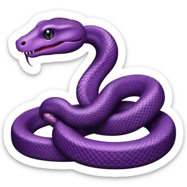 a snake emoji in a dark purple gradient sticker