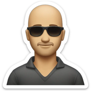 bald-guy-with-sunglasses-and-stubble-beard sticker