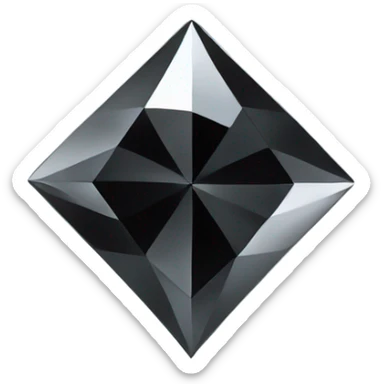 black diamond chrome four-point star diamond diamond sticker
