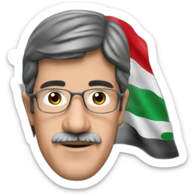 Mélenchon Palestinian flag sticker