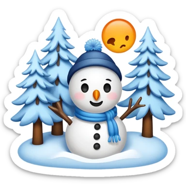 winter themed sticker