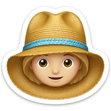 straw hat from one piece sticker
