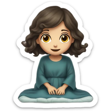 niña de la película el exorcista en la cama sticker