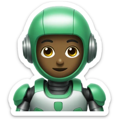 Bot green AI sticker