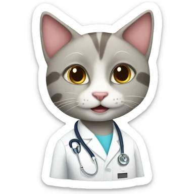 nurse cat sticker