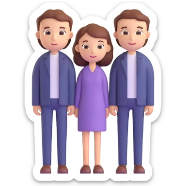 a pair of working parents sticker