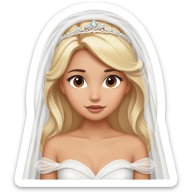 blonde model with brown eyes, Disney honeymoon  sticker