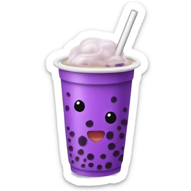 A purple boba tea sticker
