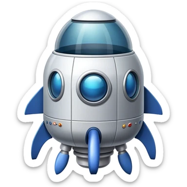 a spaceship like a capsule, from nasa sticker