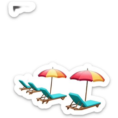 vibrant beach y2k aesthetic sticker