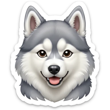 Proud victorious husky with chest puffed out sticker