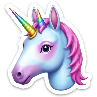 Unicorn face  sticker