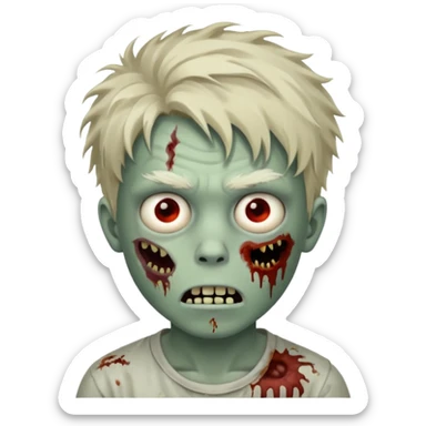 Menino Zumbi cabelo bagunçado sticker