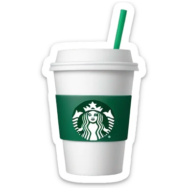 an empty Starbucks coffee cup  sticker