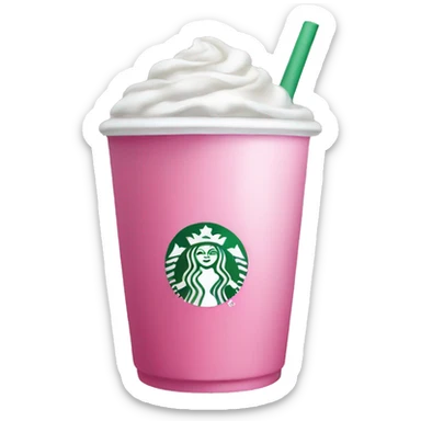 starbucks cup pink drink with cold foam sticker