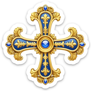 Russian Empire cross sticker