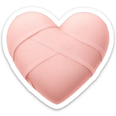 Light Pink bandaged heart sticker