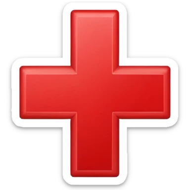 red cross mark sticker