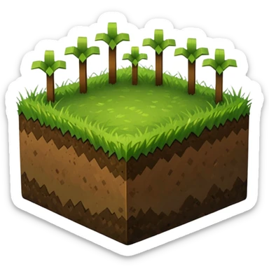 minecraft grass dirt block, no face sticker