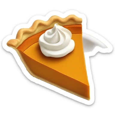 Slice of Pumpkin pie with whipped cream sticker