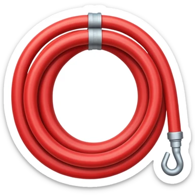 A red Hose – coiled water hose sticker