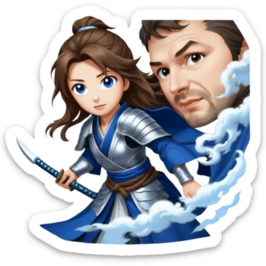 Moonlit Samurai sticker