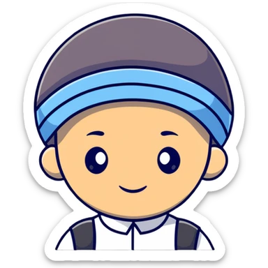 boy with peyos, kippah, and tzitzis sticker