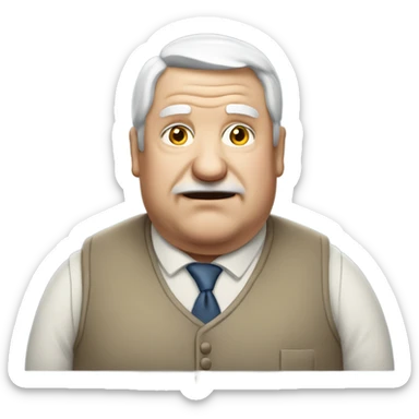 Old fat white guy sticker