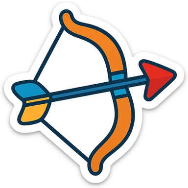 bow and arrow sticker