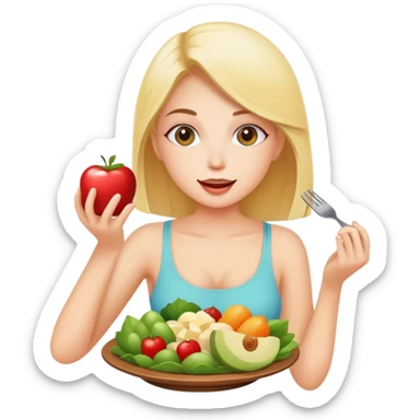 Eating healthy sticker