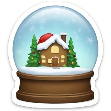 Christmas snowglobe sticker