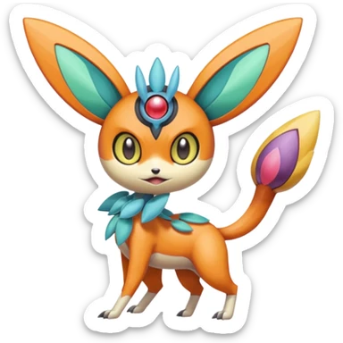 Meloetta-Victini-Genesect-Vikavolt-Venonat-fusion sticker