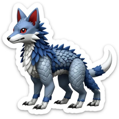 Poochyena-Vernid-Trico-Sergal-Protogen-Primagen-Pokémon-Fakémon-creature sticker