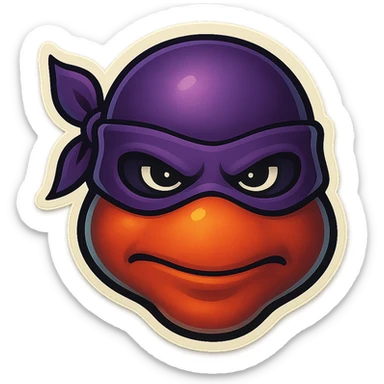 generate the face of a ninja turtle
Without showing teeth
It can't be green
maybe with a Nina mask instead of those stripes
It can't look too much like Nickelodeon's intellectual property.

Put on a traditional ninja mask that covers the entire face. sticker