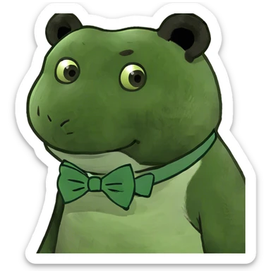 Panda with bow sticker