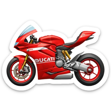 Un emoji de moto gp dé Ducati sticker